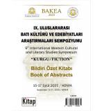 IX. Uluslarararası Batı Kültürü Ve Edebiyatları Araştırmaları Sempozyumu
